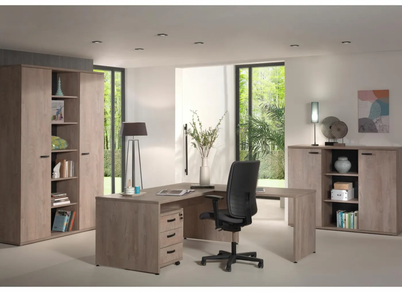 Aanbouwtafel Rio 2 100x65x73cm - melamine - humus eik