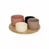 Aperoset Wavy Bliss Ø26cm - bamboe & stoneware - multicolor