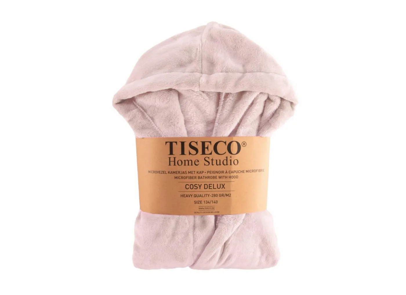 Badjas Delux 122/128 - flanel - roze