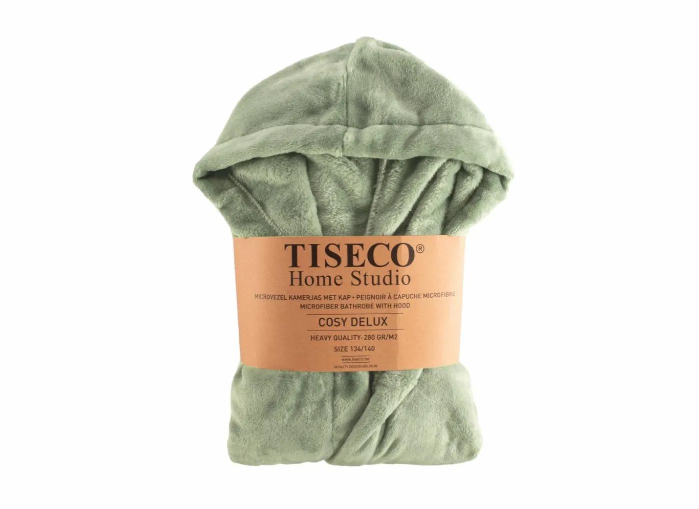 Badjas Delux 122/128 - flanel - sea green