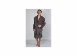 Badjas M flanel grey charcoal