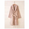 Badjas M flanel misty pink
