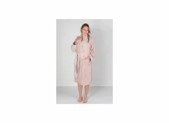 Badjas M flanel misty pink