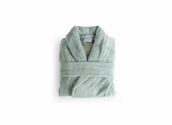 Badjas M flanel sea green