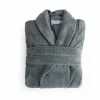 Badjas S flanel eucalyptus