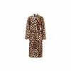Badjas S fleece leopard