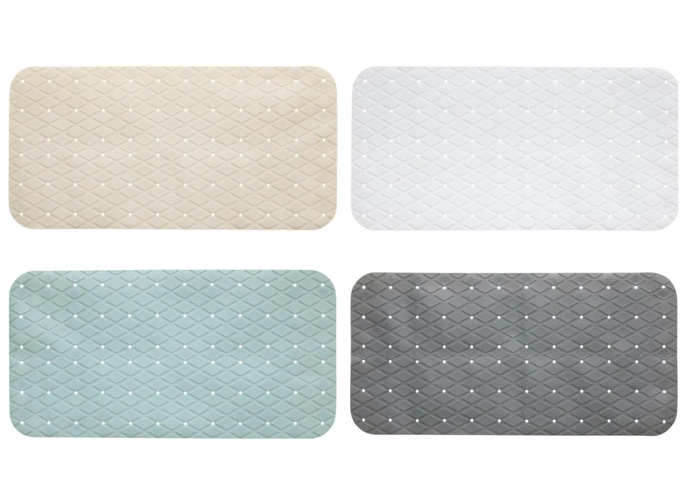 Badmat antislip 69x39cm - kunststof - multicolor