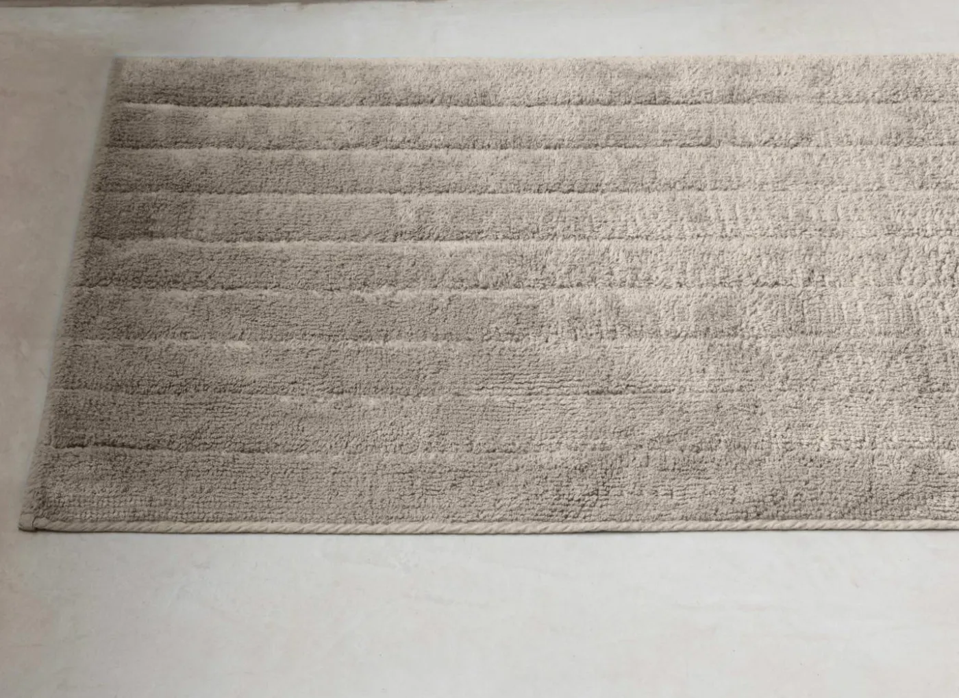 Badmat Luca 100x60cm - polyester & katoen - sand dune