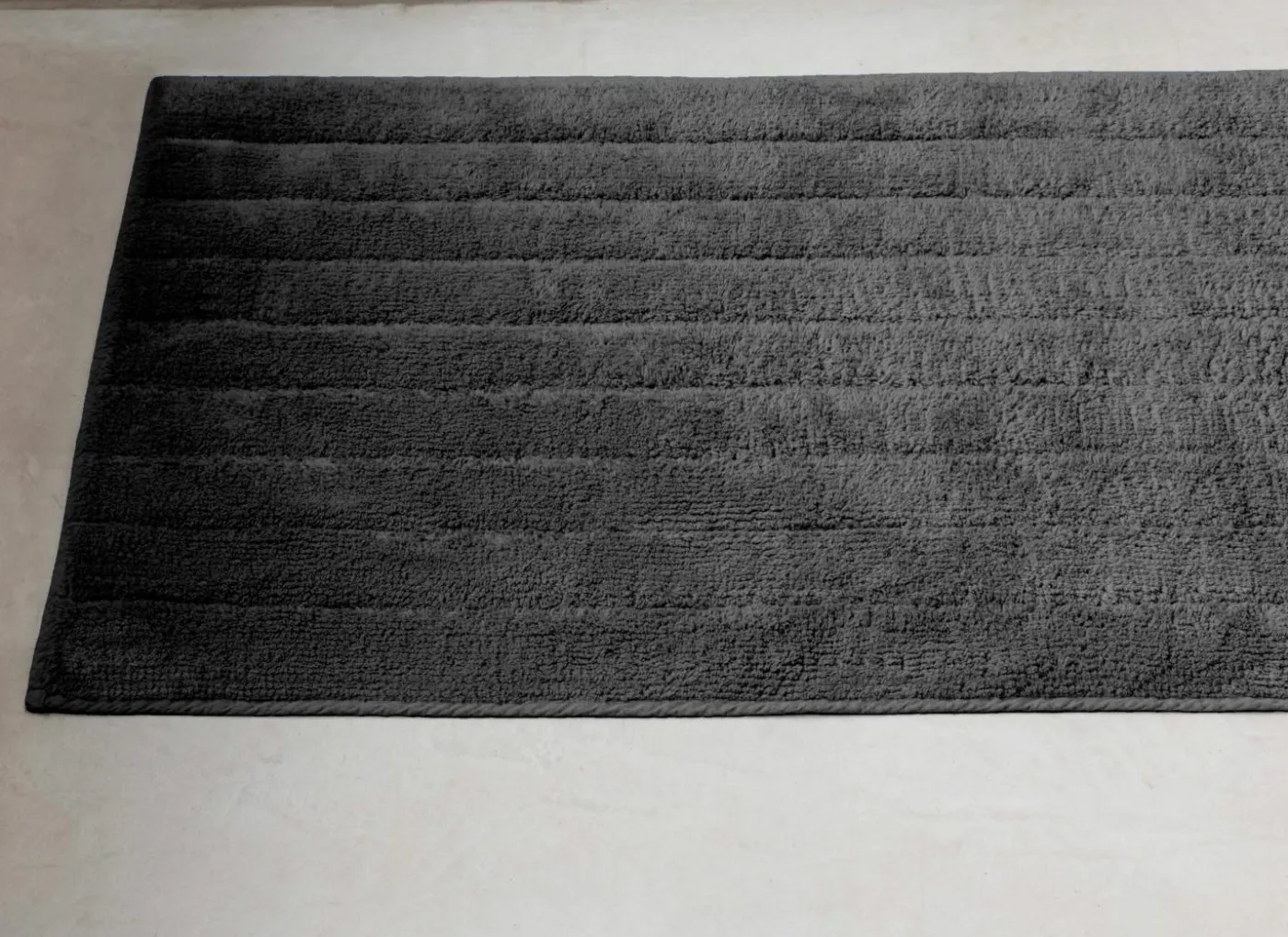 Badmat Luca 100x60cm - polyester & katoen - storm