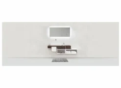 Badmat Urdu 60x90cm - polyester & katoen - grijs