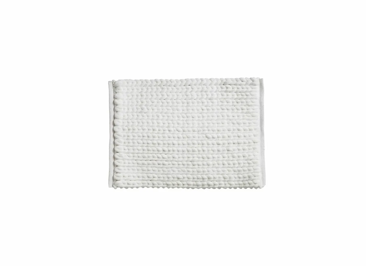 Badmat 50x75cm - polyester - wit