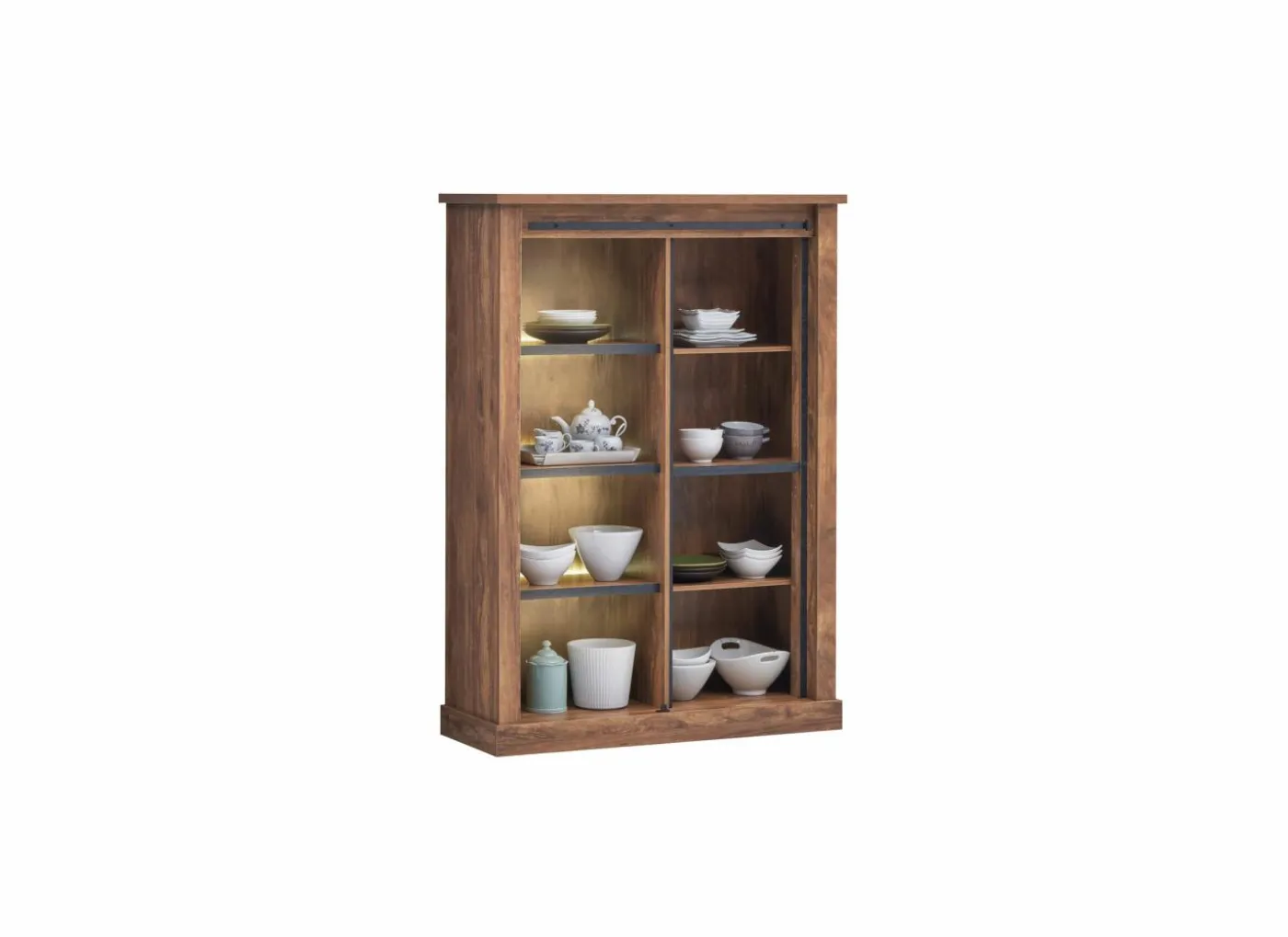 Barkast Elon 125cm - decor - acacia/zwart