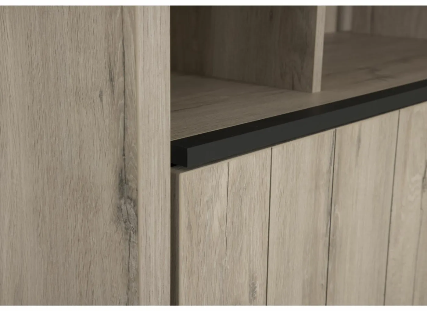 Barkast Lucca 140cm - decor - millenium eik/lichtgrijs