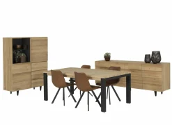 Barkast Palacio 125cm - eik massief & decor - naturel