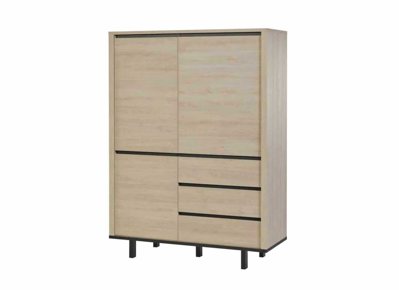Barkast Tyler 116cm - melamine - urban oak