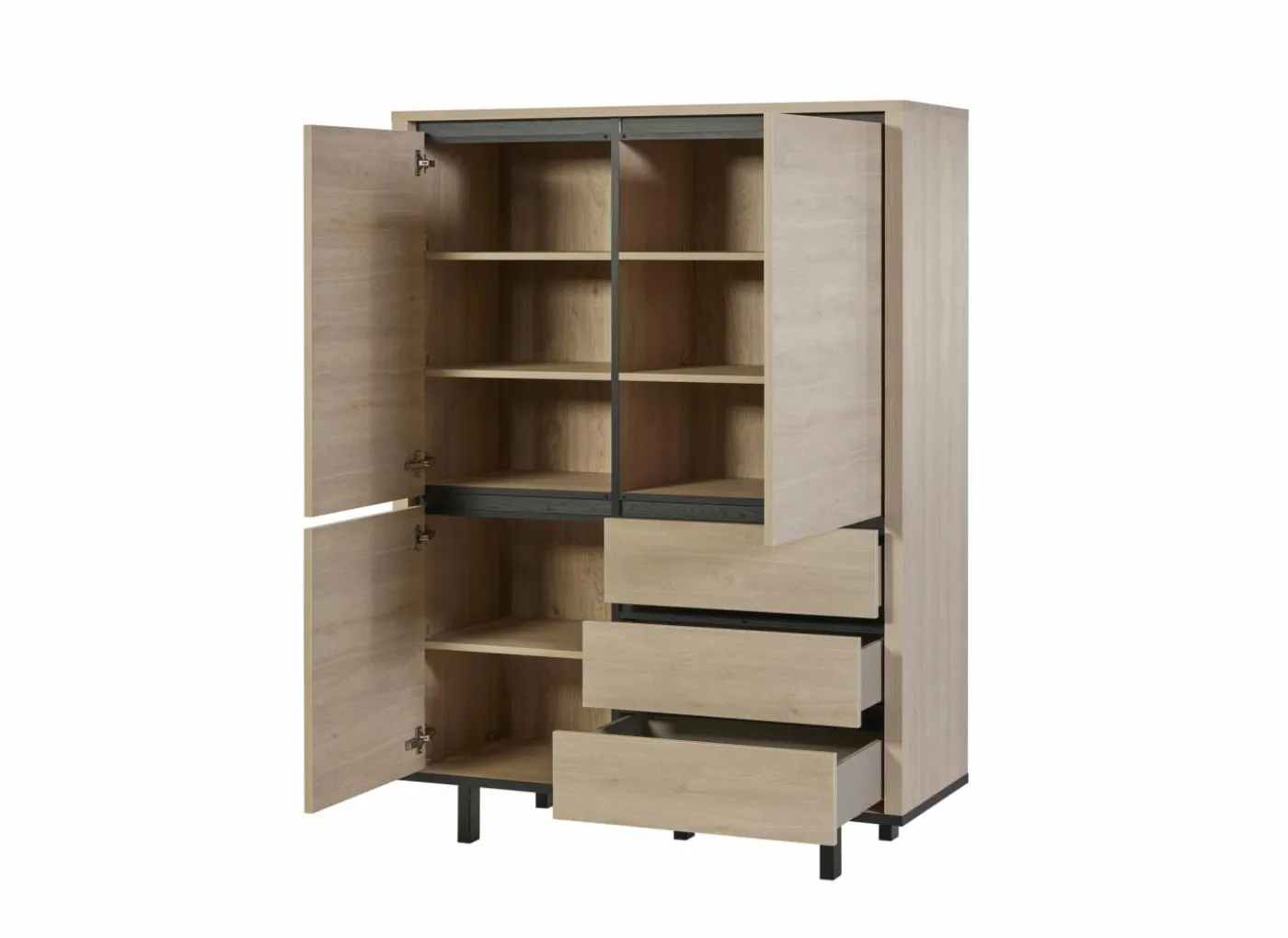 Barkast Tyler 116cm - melamine - urban oak