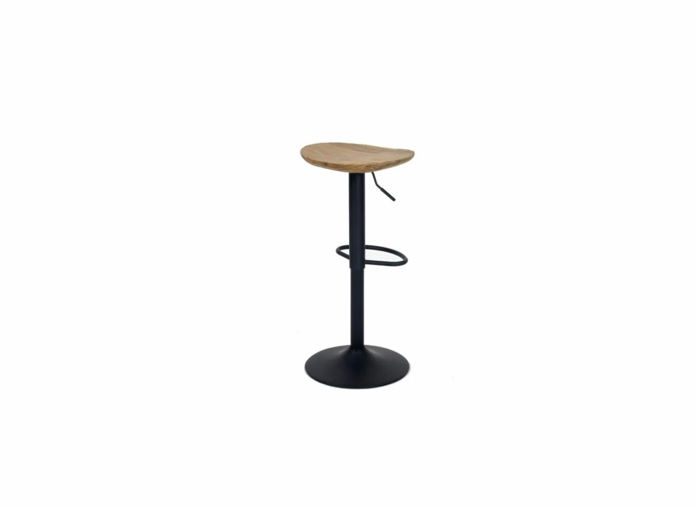 Barkruk Lingua ZH59-80cm - metaal - naturel & zwart
