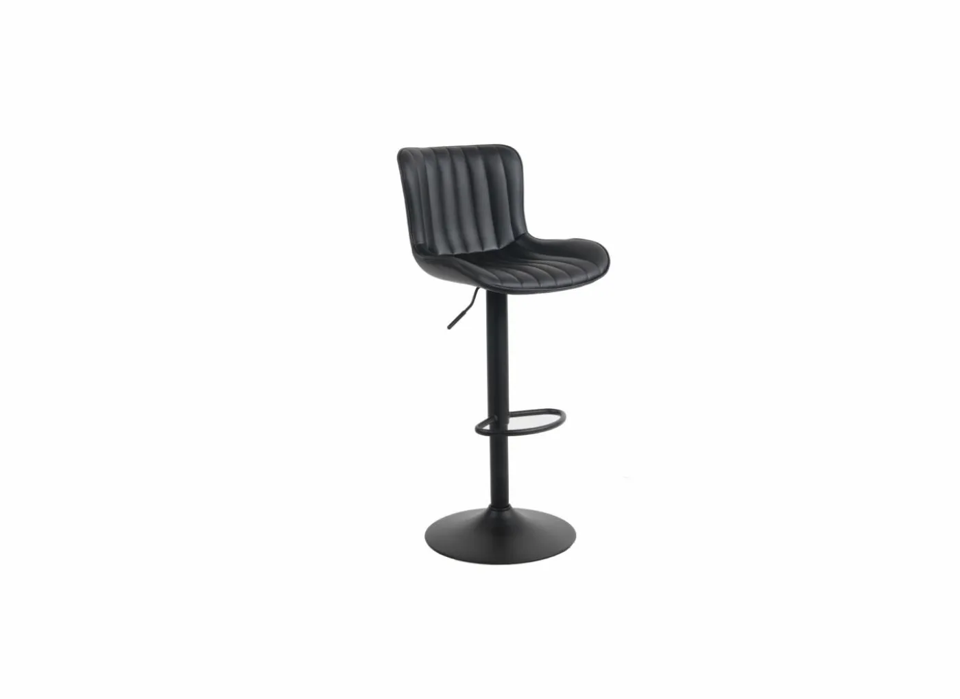 Barstoel Gigolo ZH58-83cm - lederlook - zwart