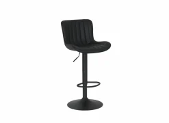 Barstoel Gigolo ZH58-83cm - lederlook - zwart