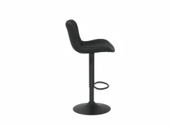Barstoel Gigolo ZH58-83cm - lederlook - zwart