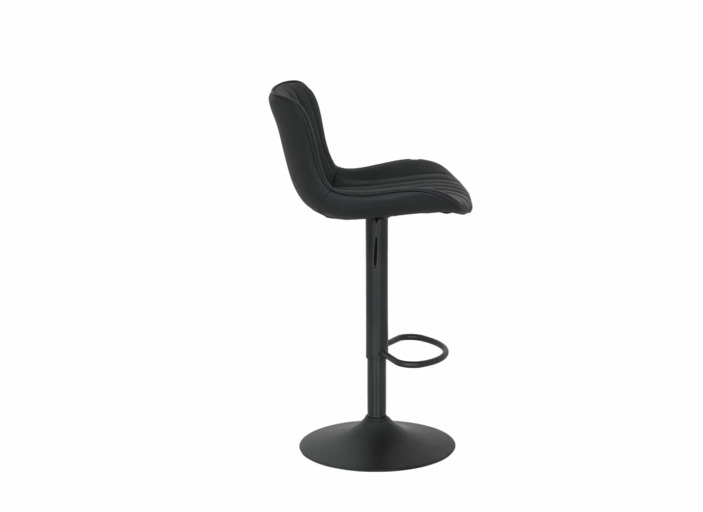 Barstoel Gigolo ZH58-83cm - lederlook - zwart
