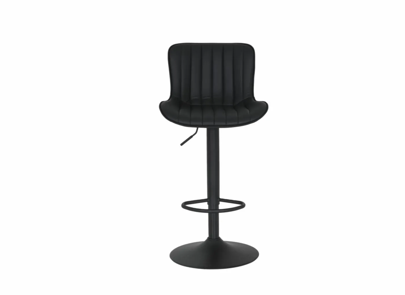 Barstoel Gigolo ZH58-83cm - lederlook - zwart