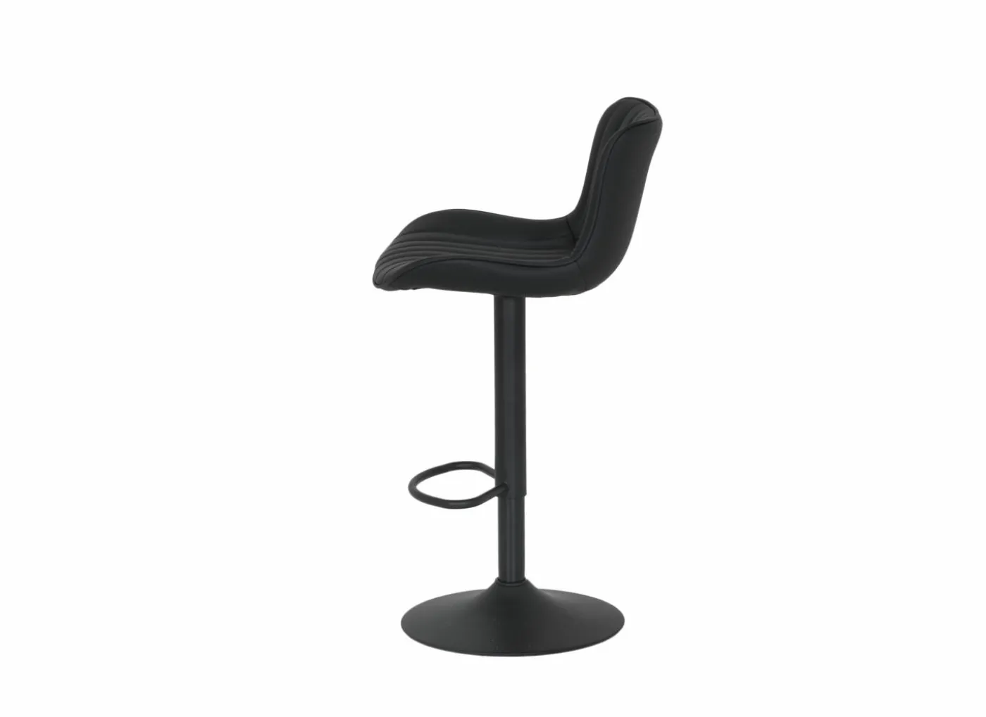 Barstoel Gigolo ZH58-83cm - lederlook - zwart