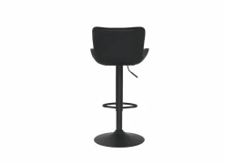 Barstoel Gigolo ZH58-83cm - lederlook - zwart