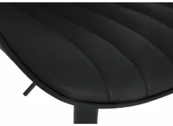 Barstoel Gigolo ZH58-83cm - lederlook - zwart