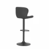 Barstoel Jukebox ZH63-84cm - lederlook - antraciet