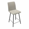 Barstoel Pisa ZH65cm - stof & staal - vogue canvas & antraciet