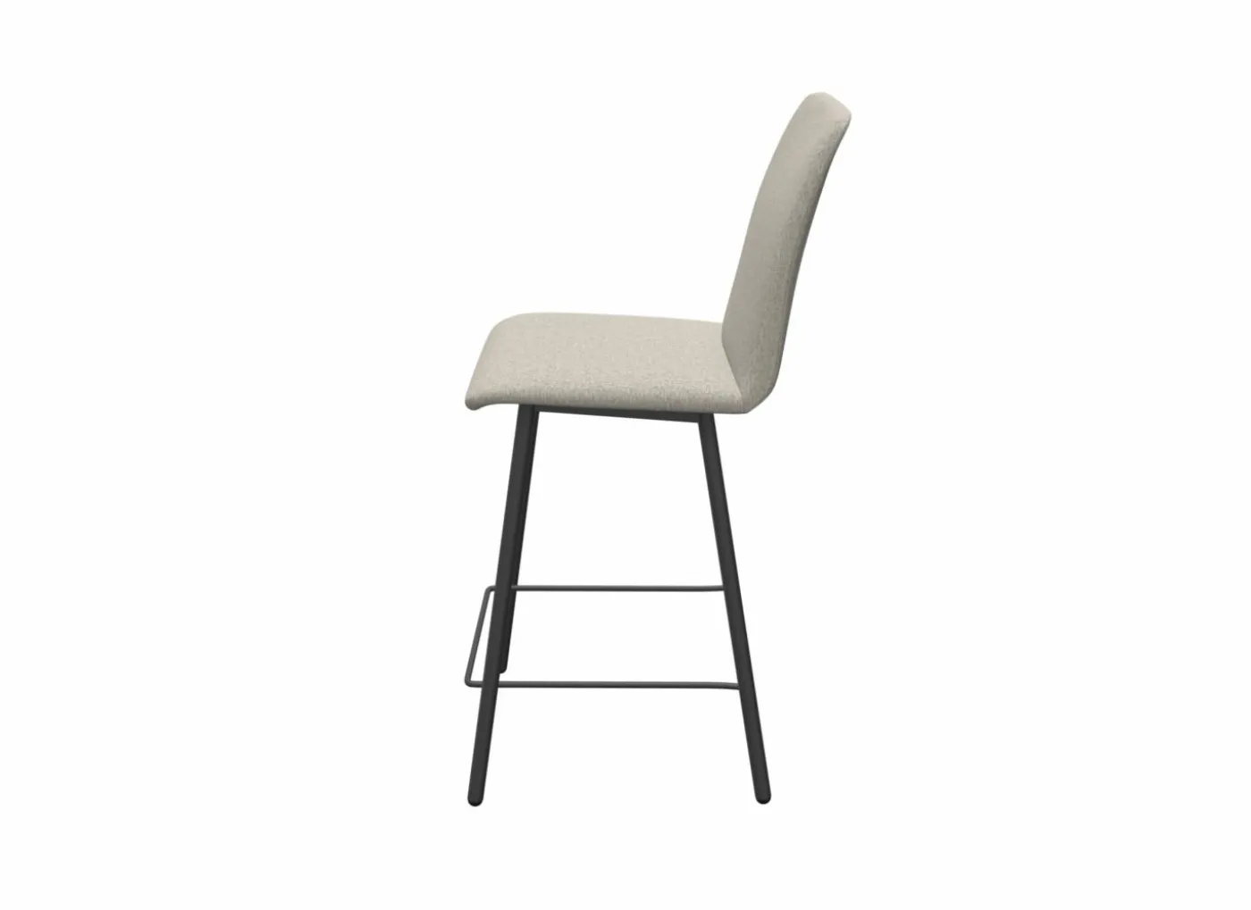 Barstoel Pisa ZH65cm - stof & staal - vogue canvas & antraciet