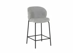 Barstoel Shell ZH65cm - stof - grijs