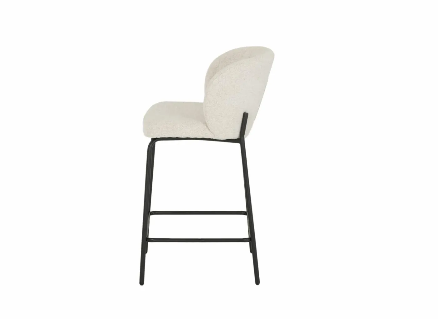 Barstoel Shell ZH65cm - stof - beige