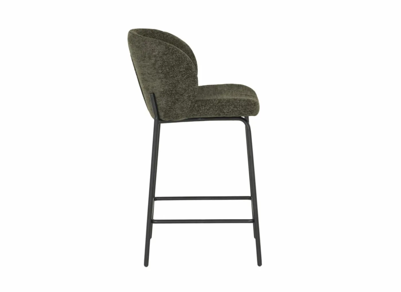 Barstoel Shell ZH65cm - stof - groen