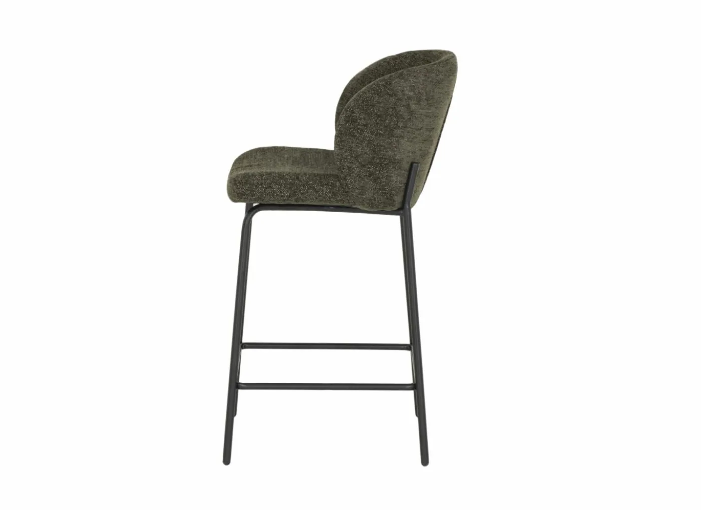 Barstoel Shell ZH65cm - stof - groen