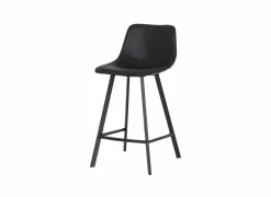 Barstoel Spartacus ZH65cm - lederlook - zwart