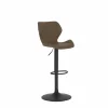 Barstoel Toro ZH58-80cm - lederlook - bruin