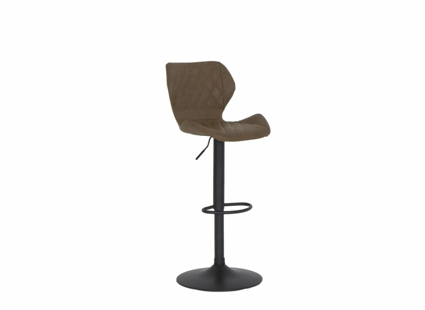 Barstoel Toro ZH58-80cm - lederlook - bruin