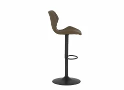 Barstoel Toro ZH58-80cm - lederlook - bruin