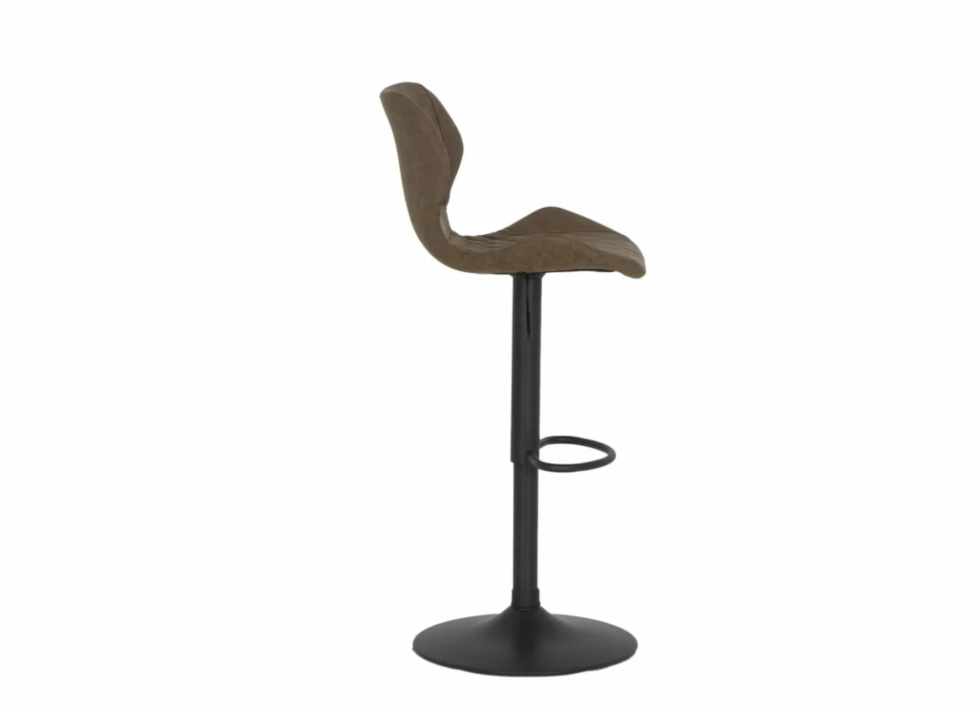 Barstoel Toro ZH58-80cm - lederlook - bruin