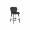 Barstoel Travis ZH66,5cm - stof - zwart