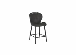 Barstoel Travis ZH66,5cm - stof - zwart