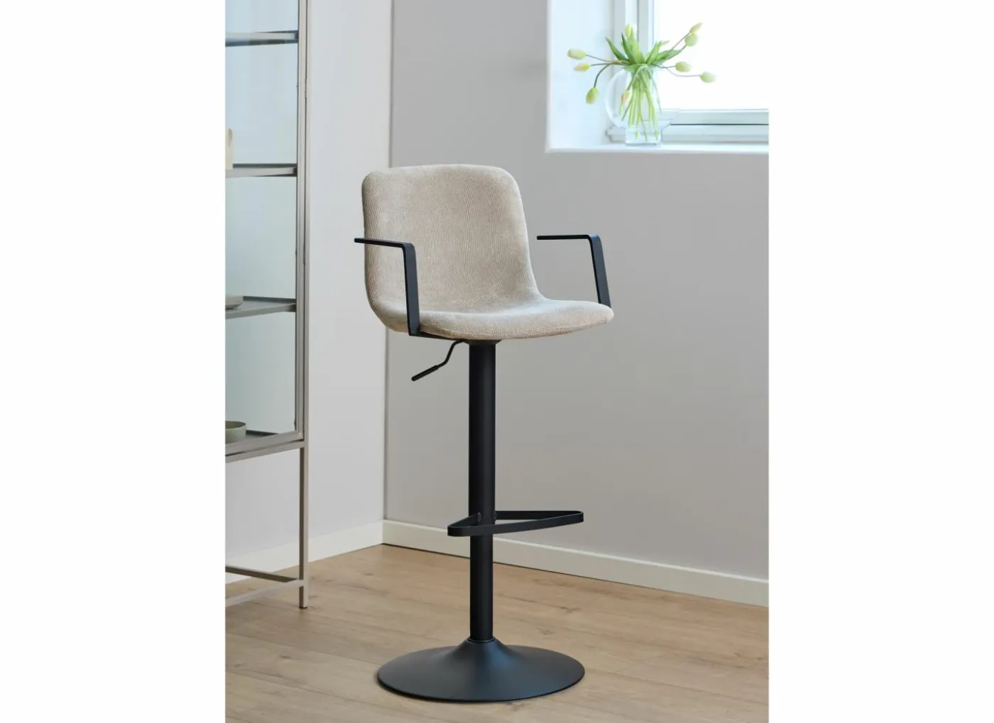 Barstoel ZH63cm - stof - beige