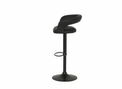Barstoel Zorn lederlook - zwart