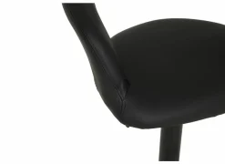 Barstoel Zorn lederlook - zwart