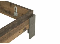 Bed Attaylar 180x200cm - decor - oldwood vintage & donkergrijs