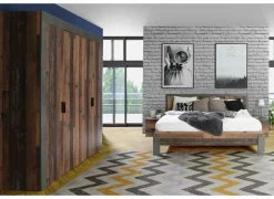 Bed Attaylar 180x200cm - decor - oldwood vintage & donkergrijs