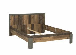 Bed Attaylar 160x200cm - decor - oldwood vintage & donkergrijs