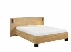 Bed Clara 140x200cm - melamine - golden oak